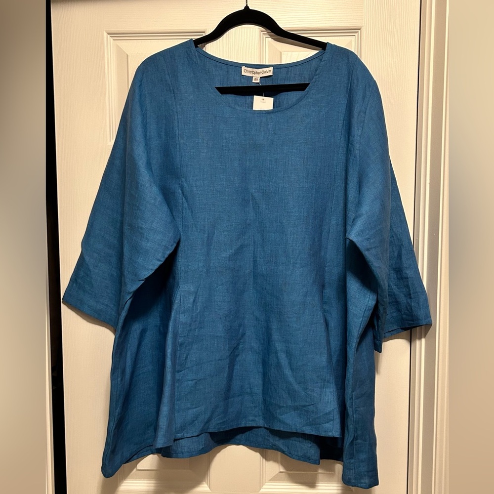 Plus size (2X) linen shirt